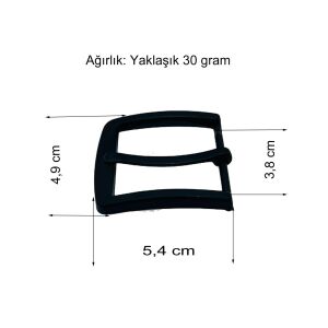 Kemer Tokası 3,8 cm Siyah Boyalı 1 Adet