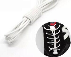 TOPTAN PLY Yuvarla Kilitli Akıllı Elastik Ayakkabı Bağcığı 100cm 25 Çift Siyah