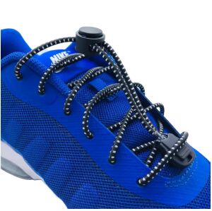 TOPTAN PLY Yuvarla Kilitli Akıllı Elastik Ayakkabı Bağcığı 100cm 25 Çift Siyah