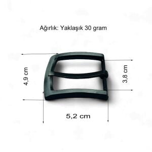 Kemer Tokası 3,8 cm Siyah Silme 1 Adet