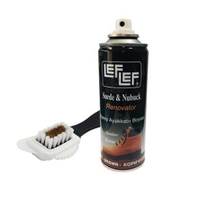 Leflef Süet, Nubuk Sprey Boya + 4 Yönlü Süet nubuk Fırçası Deve Tüyü