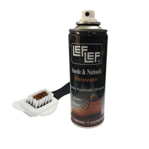 Leflef Süet, Nubuk Sprey Boya + 4 Yönlü Süet nubuk Fırçası Lacivert