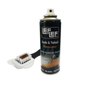 Leflef Süet, Nubuk Sprey Boya + 4 Yönlü Süet nubuk Fırçası Kahverengi