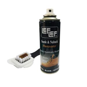 Leflef Süet, Nubuk Sprey Boya + 4 Yönlü Süet nubuk Fırçası Deve Tüyü