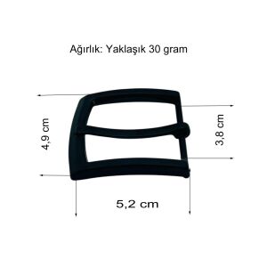 Kemer Tokası 3,8 cm Siyah Boyalı 1 Adet