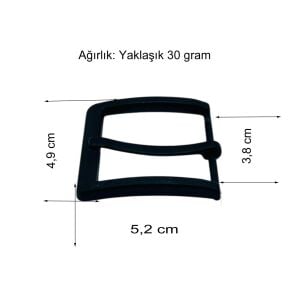 Kemer Tokası 3,8 cm Siyah Boyalı 1 Adet