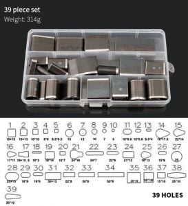 Farklı Ölçülerde 39 Adet Zımba Bıçak Seti Deri El Aleti