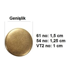 Metal ÇıtÇıt 61 no Standart 10 Adet (Leathercraft, Deri Hobi) Altın