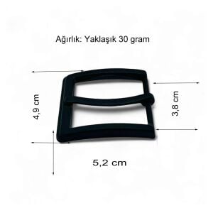 Kemer Tokası 3,8 cm Siyah Boyalı 1 Adet