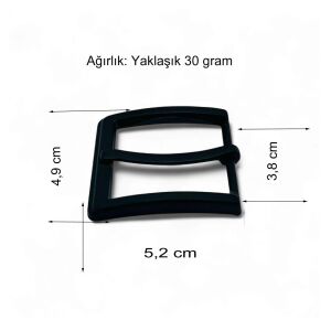 Kemer Tokası 3,8 cm Siyah Boyalı 1 Adet