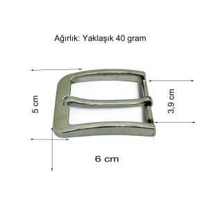 Kemer Tokası 4 cm 1 Adet Nikel