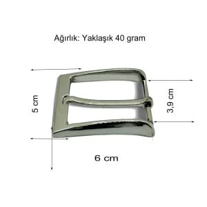 Kemer Tokası 4 cm 1 Adet Nikel