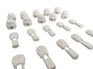 Bağcık İçin Buton Model Akıllı Kilitl Mekanizması 5 Çift - 20 Parça Siyah