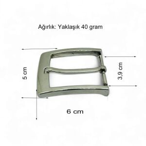 Kemer Tokası 4 cm 1 Adet Nikel