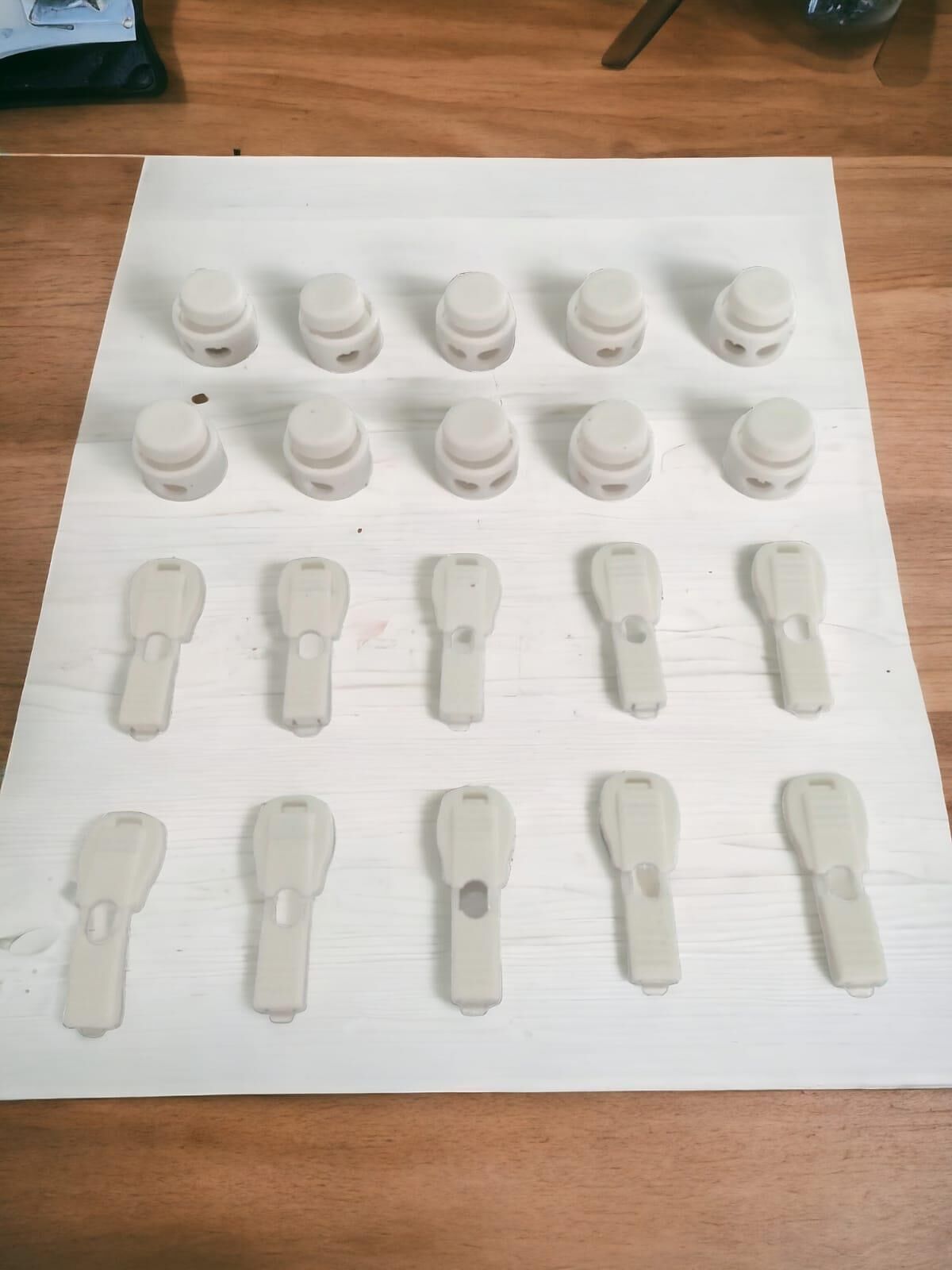 Bağcık İçin Buton Model Akıllı Kilitl Mekanizması 5 Çift - 20 Parça Beyaz