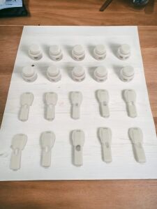 Bağcık İçin Buton Model Akıllı Kilitl Mekanizması 5 Çift - 20 Parça Beyaz