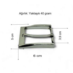 Kemer Tokası 4 cm 1 Adet Nikel