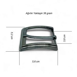 Kemer Tokası 3,8 cm Siyah Nikel1 Adet