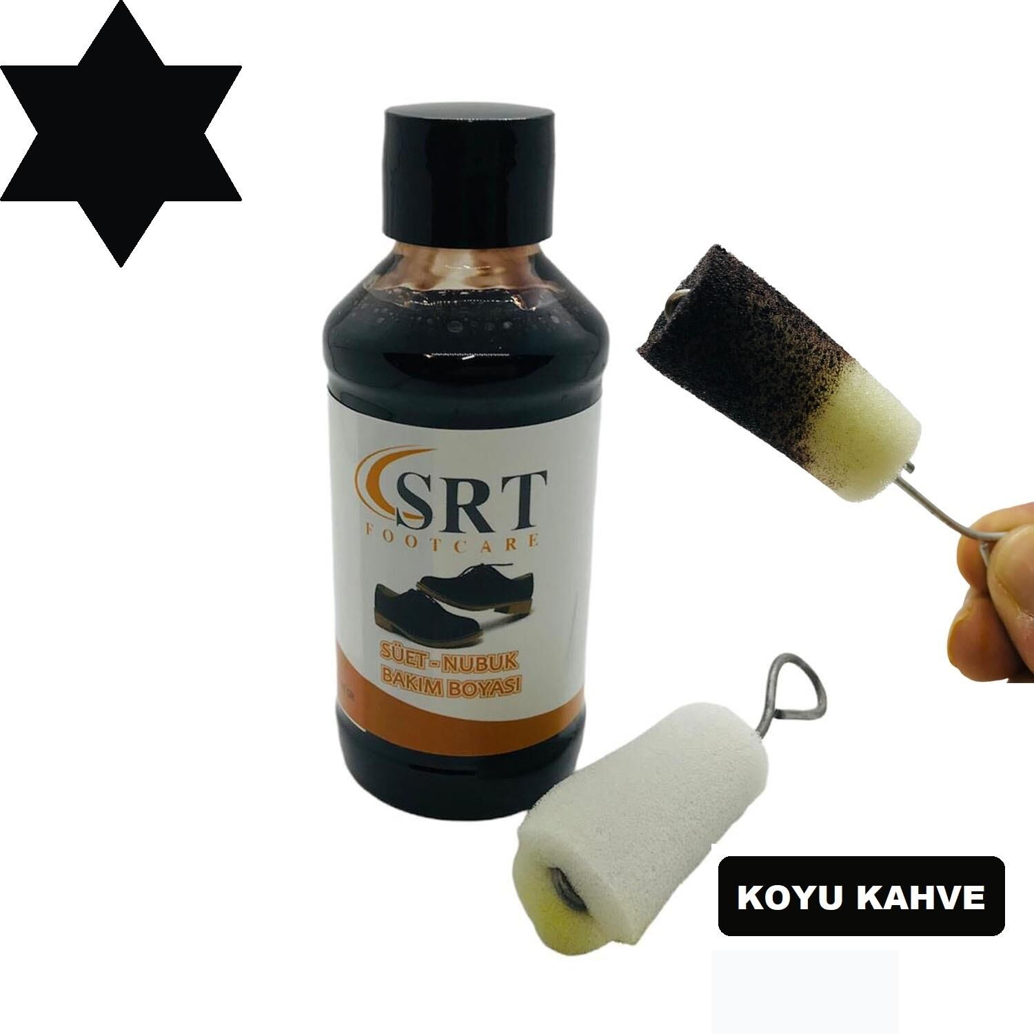 TOPTAN SRTfootcare Süet Nubuk Likit Ayakkabı Bakım Boyası 110 Gr 12 Adet Koyu Kahve