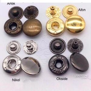 Metal Çıtçıt 61 no Alfa 10 Adet (Leathercraft, Deri Hobi)