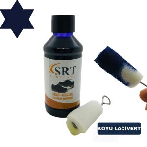 TOPTAN SRTfootcare Süet Nubuk Likit Ayakkabı Bakım Boyası 110 Gr 12 Adet Koyu Lacivert