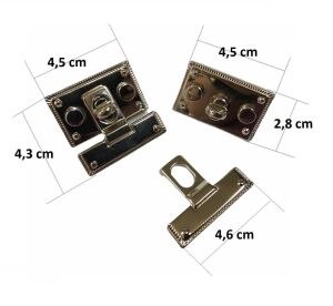 Çanta Tokası, Çanta Kilidi BM127 1 Adet Deri Hobi Nikel