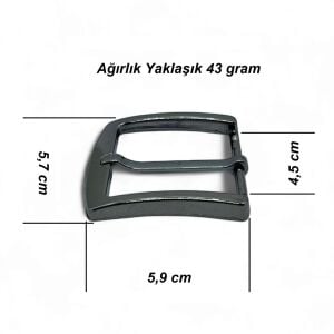 Kemer Tokası 4,5 cm Siyah Nikel 1 Adet  (Leathercraft, Deri Hobi)