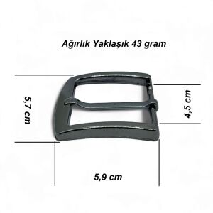 Kemer Tokası 4,5 cm Siyah Nikel 1 Adet  (Leathercraft, Deri Hobi)