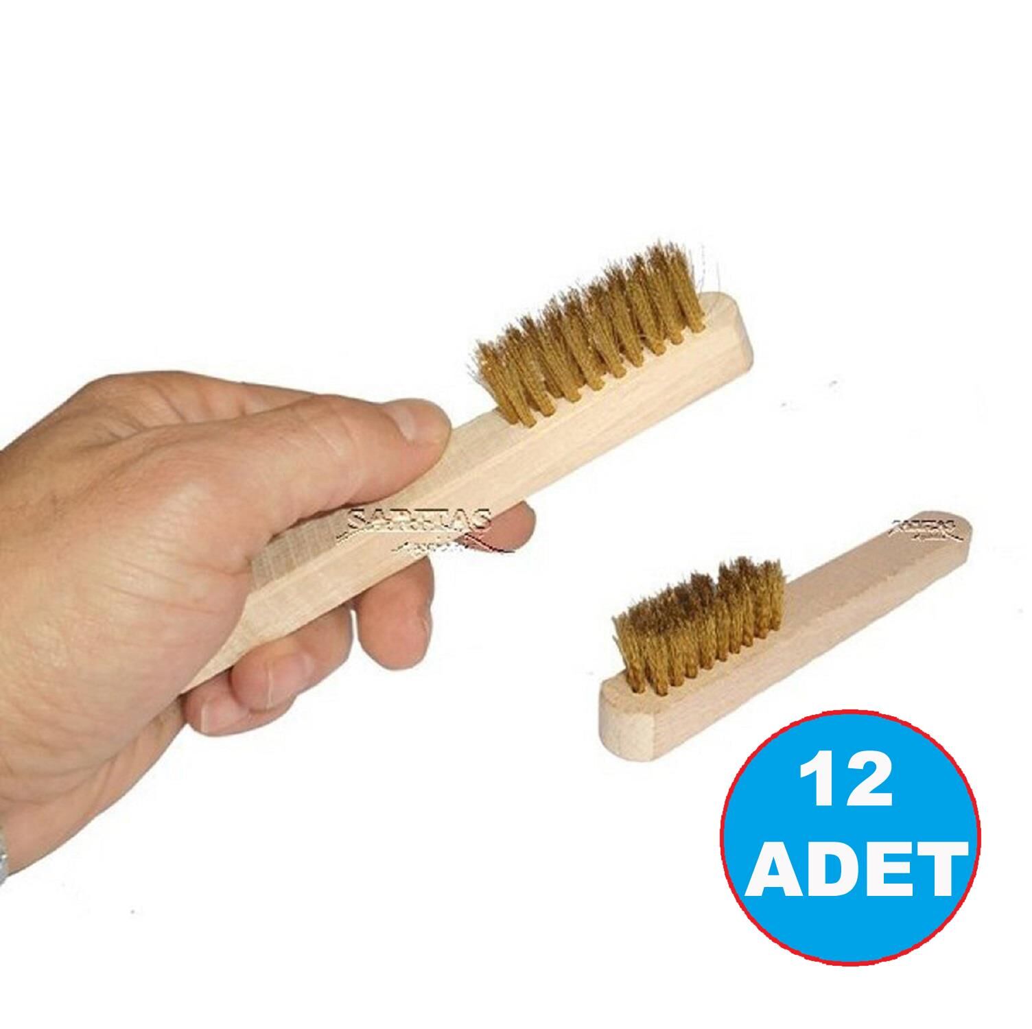 TOPTAN Süet Deri Temizleme Fırçası Tel Fırça 3no 12 Adet