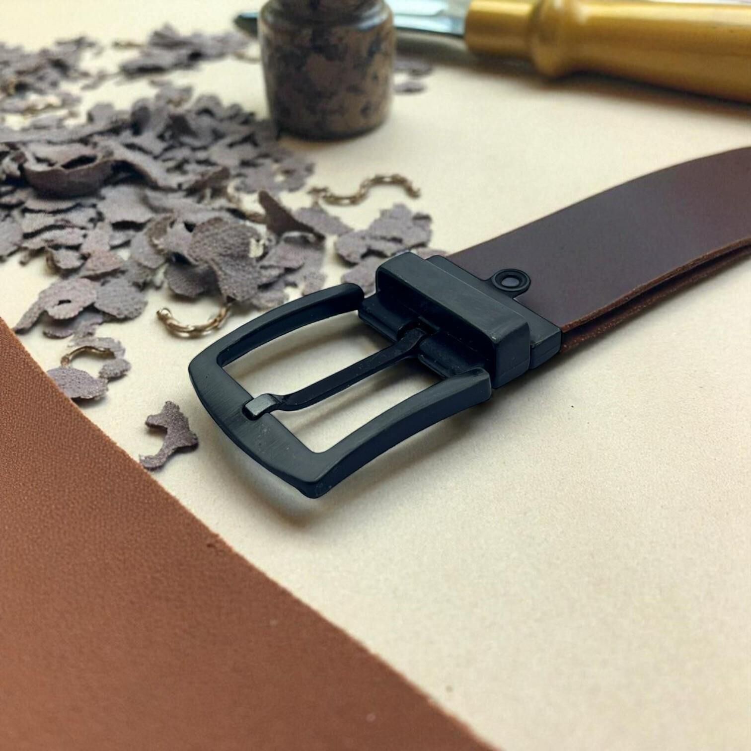 Kemer Tokası 4,5 cm Döner Kafa 1 Adet Siyah Silme (Leathercraft, Deri Hobi)
