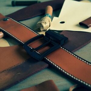 Kemer Tokası 4,5 cm Döner Kafa 1 Adet Siyah Boyalı (Leathercraft, Deri Hobi)