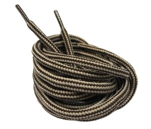 Çift Renk Yuvarlak Bot Bağcığı K350 120cm 1 Çift Kahve Bej