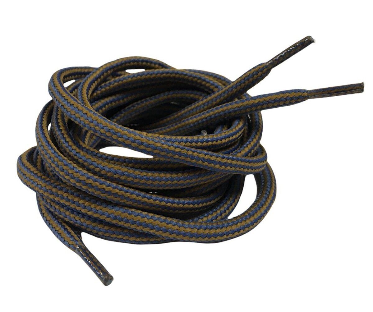 Çift Renk Yuvarlak Bot Bağcığı K350 120cm 1 Çift Mavi Camel