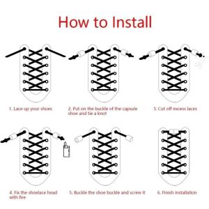 SRTfootcare Akıllı Vidalı Kilitli Elastik Outdoor Ayakkabı Bağcığı Yuvarlak 100cm (Siyah Nikel Vida) 1 Çift