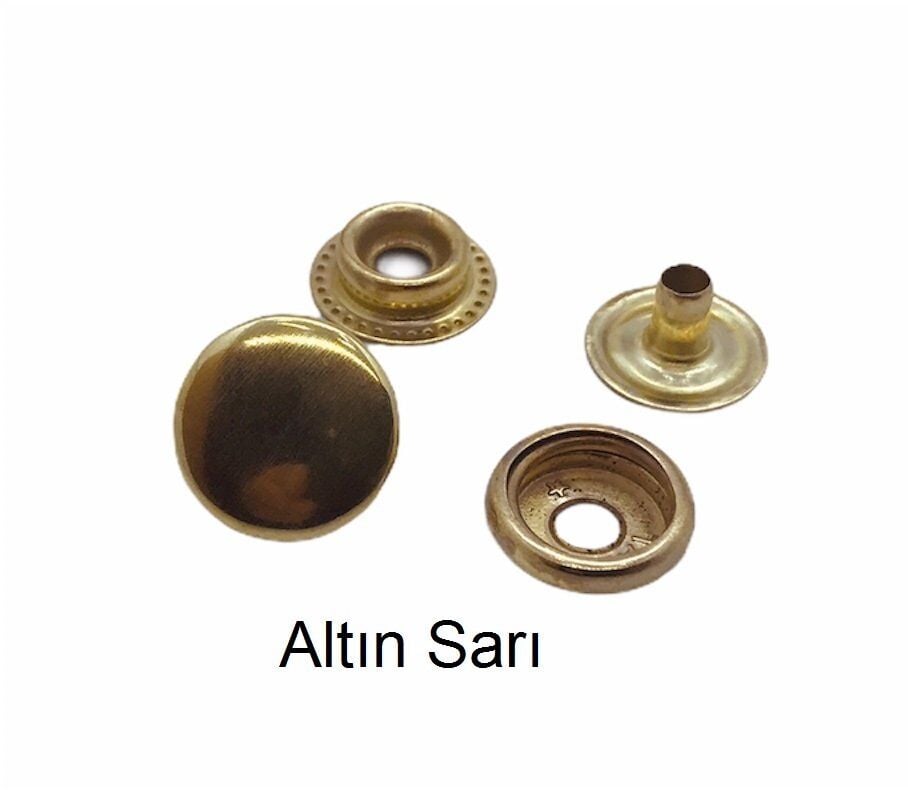 Metal ÇıtÇıt 61 no Standart 10 Adet (Leathercraft, Deri Hobi) Altın