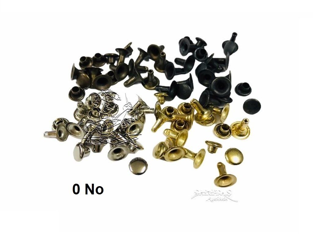 Perçin Rivet 0 no 6mm 50 Takım (Leathercraft, Deri Hobi)