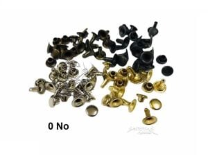 Perçin Rivet 0 no 6mm 50 Takım (Leathercraft, Deri Hobi)