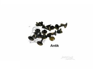 Perçin Rivet 0 no 6mm 50 Takım (Leathercraft, Deri Hobi) Nikel