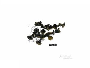 Perçin Rivet 0 no 6mm 50 Takım (Leathercraft, Deri Hobi) Okside