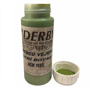 Derby Vejetal Vaketa Deri için Örtücü Boya 100ml (Leathercraft, Deri Hobi) Yeşil