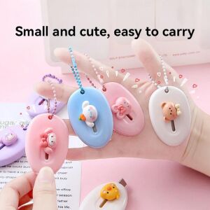 SRTfootcare (1 Adet MOR) Sevimli Emojili Mini Maket Bıçağı