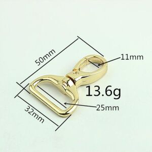 Lüx Çanta Ve Anahtarlık Kancası 2,5cm 2 Adet Deri El Aleti