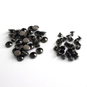 Perçin Rivet 33 no 7mm 50 Takım (Leathercraft, Deri Hobi) Antik Kahve