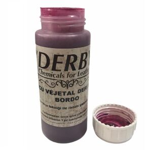 Derby Vejetal Vaketa Deri için Örtücü Boya 100ml (Leathercraft, Deri Hobi) Bordo