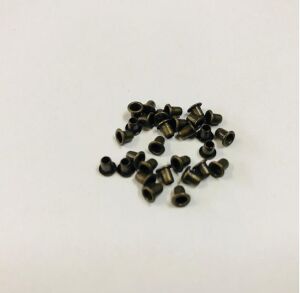 Metal Kuşgözü 25x35 no 4mm 200 Adet  (Alt Pul Dahil Değildir) Antik Kahve