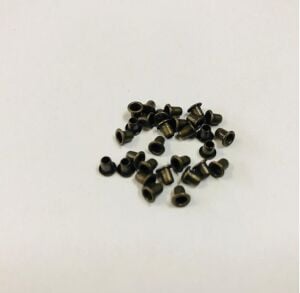 Metal Kuşgözü 25x35 no 4mm 200 Adet  (Alt Pul Dahil Değildir) Antik Kahve