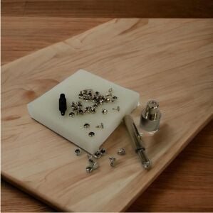 5 Parça Hazır Perçin Ezme Seti - 33 no  İki Taraf Kafa Nikel