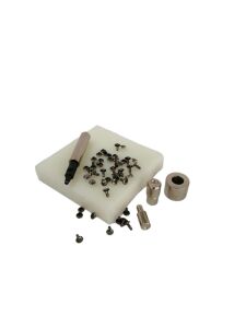 5 Parça Hazır Perçin Ezme Seti - 33 no  İki Taraf Kafa Siyah Nikel