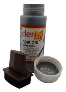 Derby Mont Direksiyon Koltuk Deri Boyası 100ml ve Saplı Sünger 1 Adet Açık Sarı
