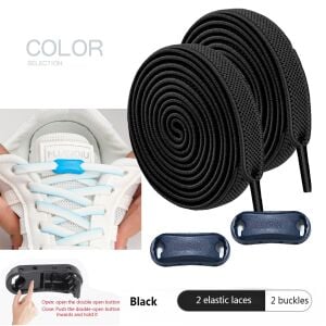 SRTfootcare TakBırak Yeni Nesil Kilitli Elastik Ayakkabı Bağcığı, Tak Bırak Akıllı Lastik Bağcık 1 Çift Koyu Gri